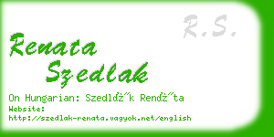 renata szedlak business card